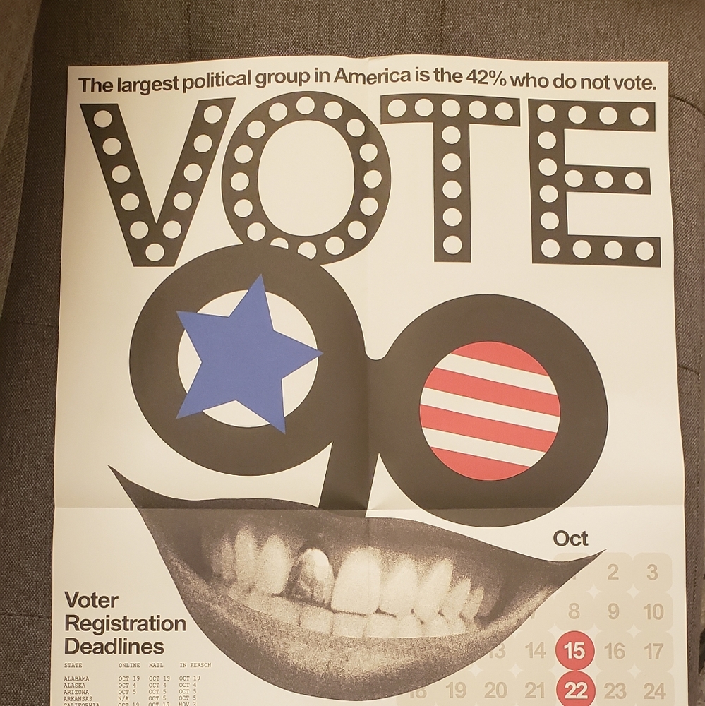 Blonded vote 2020 poster